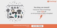 Transact for Rs50 & Get Rs100 off on @snapdeal  (Minimum purchase Rs.500)