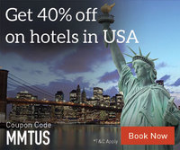 Get 40% off on hotels in USA @MMT