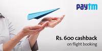 Paytm exclusive: Rs. 600 cashback in your Paytm Wallet on flight booking @ CLEARTRIP