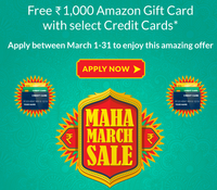 BankBazaar Maha March Sale: Get Amazon GVs upto Rs. 10,000...
