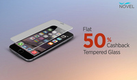 Flat 68% off + 50% Cashback on Tempered Glass 