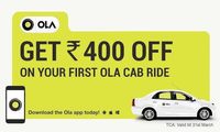 Ola Sale! Pay Rs 99 and get first Ola ride worth Rs 400 free.