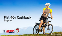 Flat 40% Cash Back on Cycles @PayTM