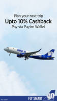 Get 10% cashback when you pay via Paytm Wallet @ GoAir