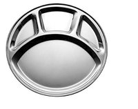 Dynamic Store Stainless Steel Round Partition Plates Set Of 8 @ 300/- (MPR : 1850/- & Free shipping)