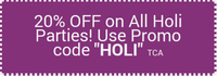 Little App - Flat 20% Off on Holi Parties