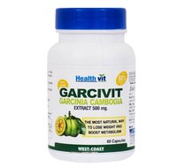 HealthVit GARCIVIT Garcinia Cambogia 65% HCA 500mg 60 Capsules@ Rs.200