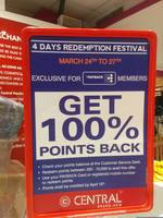 Redeem 100% of your payback points 