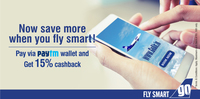 Goair : Get 15% cashback upto Rs. 500 when you pay via Paytm Wallet on GoAir Website or App