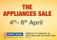 Live Now The Appliances Sale - 4th - 6th April 2016 @Amazon