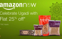 (Bangalore Only) Amazon Now: Celebrate Ugadi with Flat 25% back on orders above 350 (Max: 200 per order)