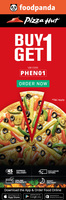 FoodPanda: PizzaHut - Buy1Get1 on Pizza Hut. Order Now!