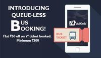 Bus Tickets Booking with MobiKwik and get Flat Rs. 60 cashback (only available on Android latest App)