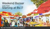 Buy any 6 Products In Weekend Bazaar Get Rs50 Cash Back @ Paytm