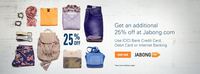 Jabong Additional 25% Off With ICICI Card