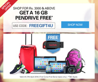 Shop for Rs 3000/- & above Get 16GB Pendrive Free at EBay