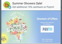 15% cashback on BigBasket on using Paytm (4PM - 6PM, 25.04.16)