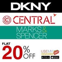 Flat 20% Off on DKNY | Central | Mark & Spencer tmrw- use my voucher app