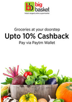 bigbasket paytm 10 percent cashback
