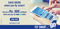 Get Cashback  Rs. 300 when you pay via Paytm Wallet @GoAir