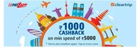 Payzapp-₹1000 cb on min spend of ₹5000 on cleartrip