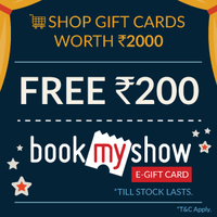Woohoo: Shop for Rs.2000 and win an assured Rs.200 BookMyShow E-Gift Card