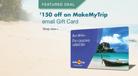 Rs.150 Off on MakeMyTrip Gift Card on Amazon