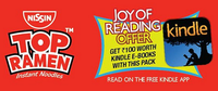 FREE Kindle E-Books worth Rs. 100 when you buy Top Ramen Masala/Super Noodles More Masala at AMAZON