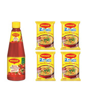 Maggi Rich Tomato Ketchup 1 kg + Free Maggi Masala Noodles (Pack of 4) @133/- Mrp 188/- at Snapdeal