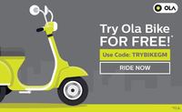 Free Ola Bike rides in Gurgaon.