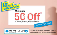 Flipkart Fashion Sale - 24th June to 26th June 2016