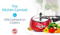 Paytm : United Cookers - Flat 45% Cash Back