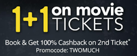 [LIVE Now] 1+1 offer on Movie Tickets this Friday @ Paytm [Live On 24th June]