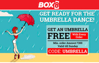 Get an Umbrella free with every order @Box8