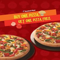 Your favourite offer starts at 11am tomorrow - Buy One Pizza, Get One Free!@Dominos