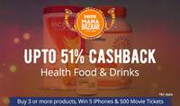 Paytm: Health Food & Drinks Upto 51% Cashback