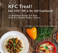 Order KFC Today and Get 33% off + Rs.100 cashback
