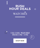 Rush Hour Sale - Minimum 60% + Extra 15% off on Branded Watches 