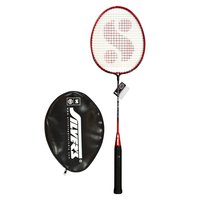 Silver's SB-119 Badminton Racquet in 1/2 Cover, Senior G3 (Red/Black)