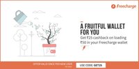 Get Rs.25 Cashback On loading Rs.50 in your wallet (Valid for new users)