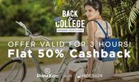 Upto 80% + Flat 50% Cashback on Branded Bags