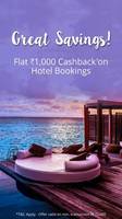 Get Rs.1000 Cashback on Hotels Bookings above Rs.3000