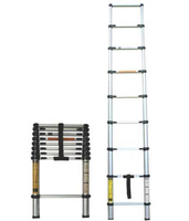 Ozone Black Aluminium Telescopic Ladder