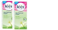 Veet Hair Removal Cream for Dry Skin - 25 g (Pack of 2)   + Prime Free Shipping