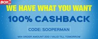 Get 100% cashback on minimum order of Rs.200 at Box8