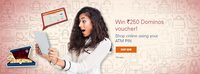 Shop online using ATM PIN & Get ₹250 Dominos Voucher 