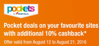 Additional 10% CashBack Using Pockets