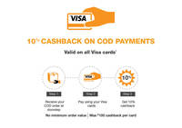 Get 10% Visa Card Cashback on Amazon.in COD Order
