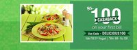 Get Rs. 100 cashback on first food order via Crownit (Min. order Rs.100)