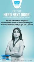 Get 15% Cashback upto Rs.50 @ Mother Dairy when you pay via Paytm Wallet 